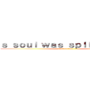 ｓ ｓｏｕｌ ｗａｓ ｓｐｌｉｔ ｉｎｔｏ  (attack on titan)