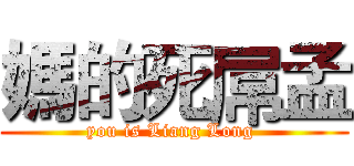 媽的死屌孟 (you is Liang Long )