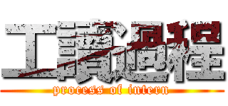 工讀過程 (process of intern)