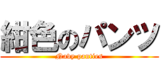 紺色のパンツ (Navy panties)