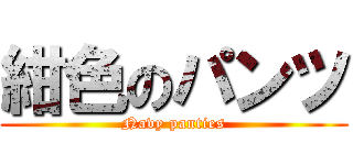 紺色のパンツ (Navy panties)