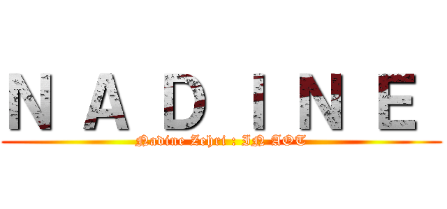 Ｎ Ａ Ｄ Ｉ Ｎ Ｅ  (Nadine Zehri : IN AOT)