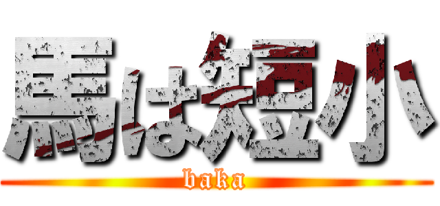 馬は短小 (baka)