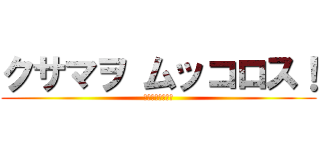 クサマヲ ムッコロス！ (貴様をぶっ殺す！)