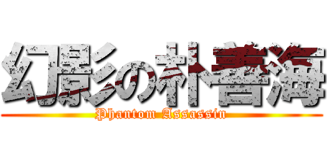 幻影の朴善海 (Phantom Assassin)