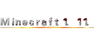 Ｍｉｎｅｃｒａｆｔ １．１１．３ (Coming Soon)