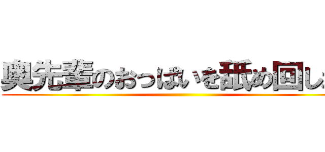 奥先輩のおっぱいを舐め回したい ()