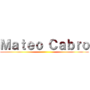 Ｍａｔｅｏ Ｃａｂｒｏ ()