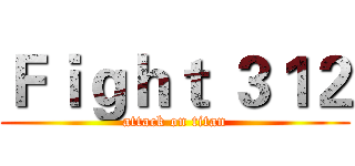 Ｆｉｇｈｔ ３１２ (attack on titan)
