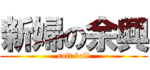 新婦の余興 (soft ball)