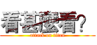 看甚麼看？ (attack on titan)