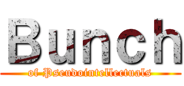 Ｂｕｎｃｈ (of Pseudointellectuals)