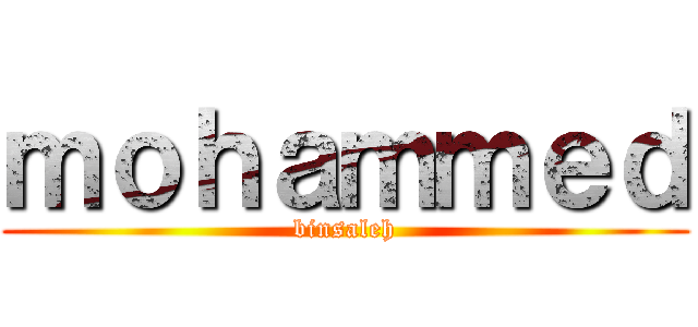 ｍｏｈａｍｍｅｄ (binsaleh)