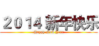 ２０１４ 新年快乐 (Happy New Year)