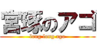 宮琢のアゴ (long long ago)