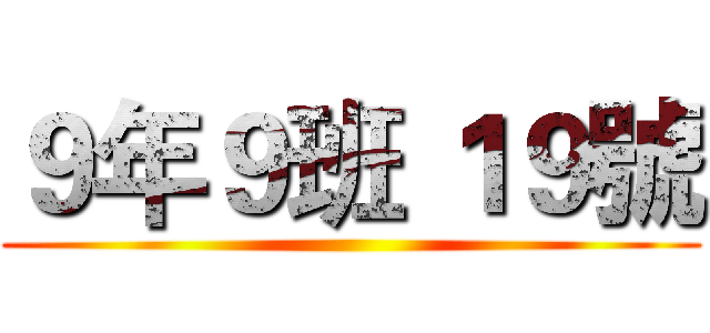 ９年９班 １９號 ()