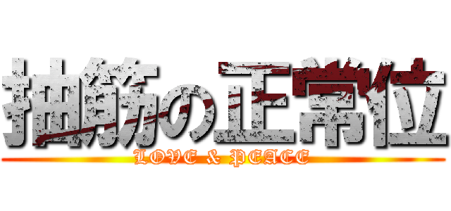 抽筋の正常位 (LOVE & PEACE)