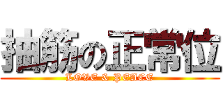 抽筋の正常位 (LOVE & PEACE)