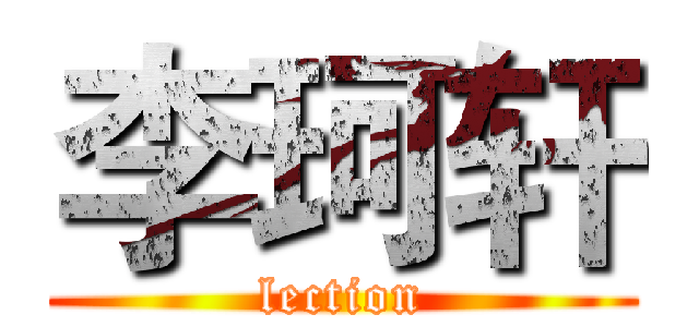 李珂轩 (lection)