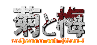 菊と梅 (Chrysanthemum and Plum flower)