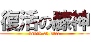 復活の膝神 (break of knee)