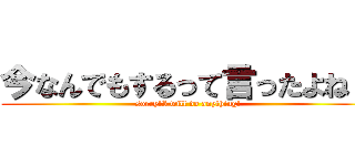 今なんでもするって言ったよね？ (sorry!I will do anything!)