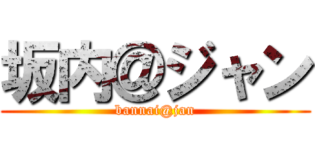 坂内＠ジャン (bannai@jan)