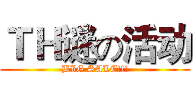 ＴＨ谜の活动 (BIG SALE!!!)