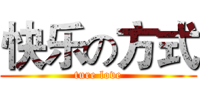 快乐の方式 (ture love)