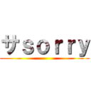 サｓｏｒｒｙ ()