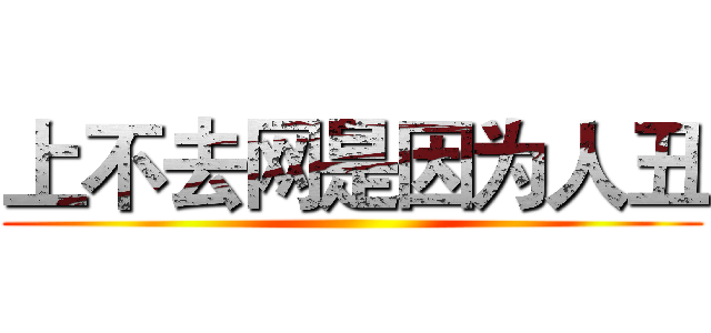 上不去网是因为人丑 ()
