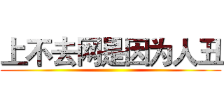 上不去网是因为人丑 ()