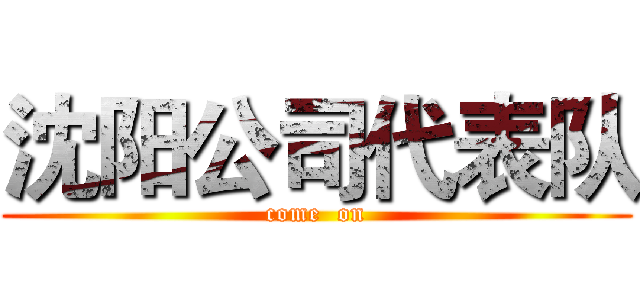 沈阳公司代表队 (come  on)