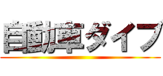 自動車ダイブ ()