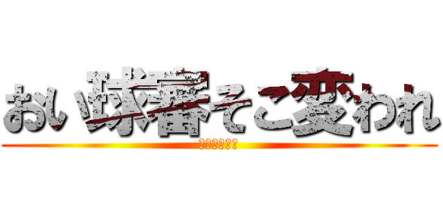 おい球審そこ変われ (お前は帰れよ)