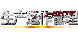 生产运作管理 ()