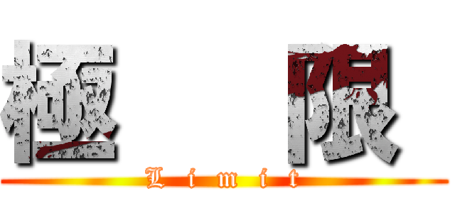 極   限  (L  i  m  i  t)