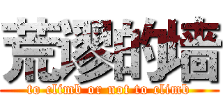 荒谬的墙 (to climb or not to climb)