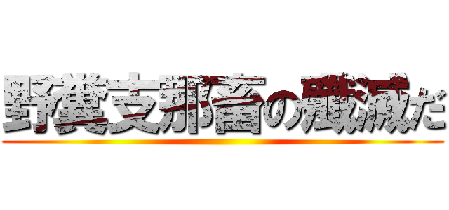 野糞支那畜の殲滅だ ()