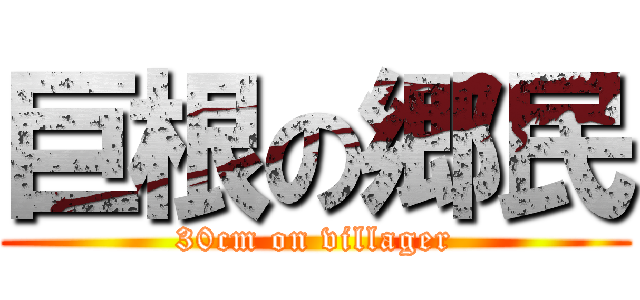 巨根の郷民 (30cm on villager)
