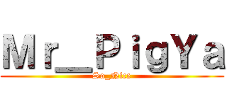 Ｍｒ＿ＰｉｇＹａ (So_Nice)