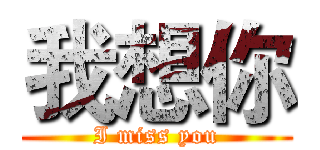 我想你 (I miss you)