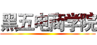 黑五电商学院 ()