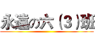 永遠の六（３）班 ()