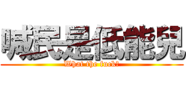 喊民是低能兒 (What the fuck？)