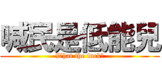 喊民是低能兒 (What the fuck？)