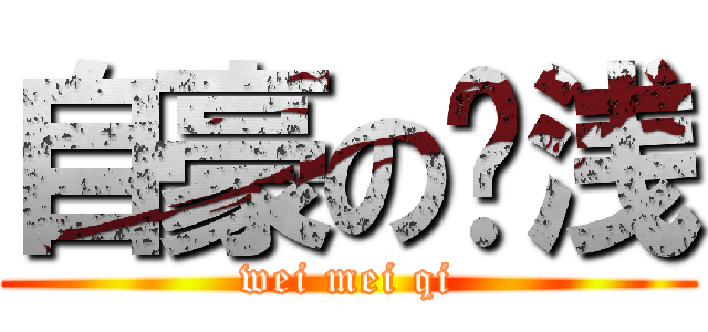 自豪の肤浅 (wei mei qi)