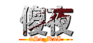 傻夜 (uSo_KaI)