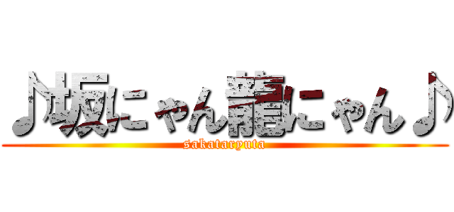 ♪坂にゃん龍にゃん♪ (sakataryuta)