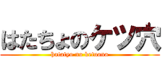 はたちょのケツ穴 (hatatyo no ketuana)